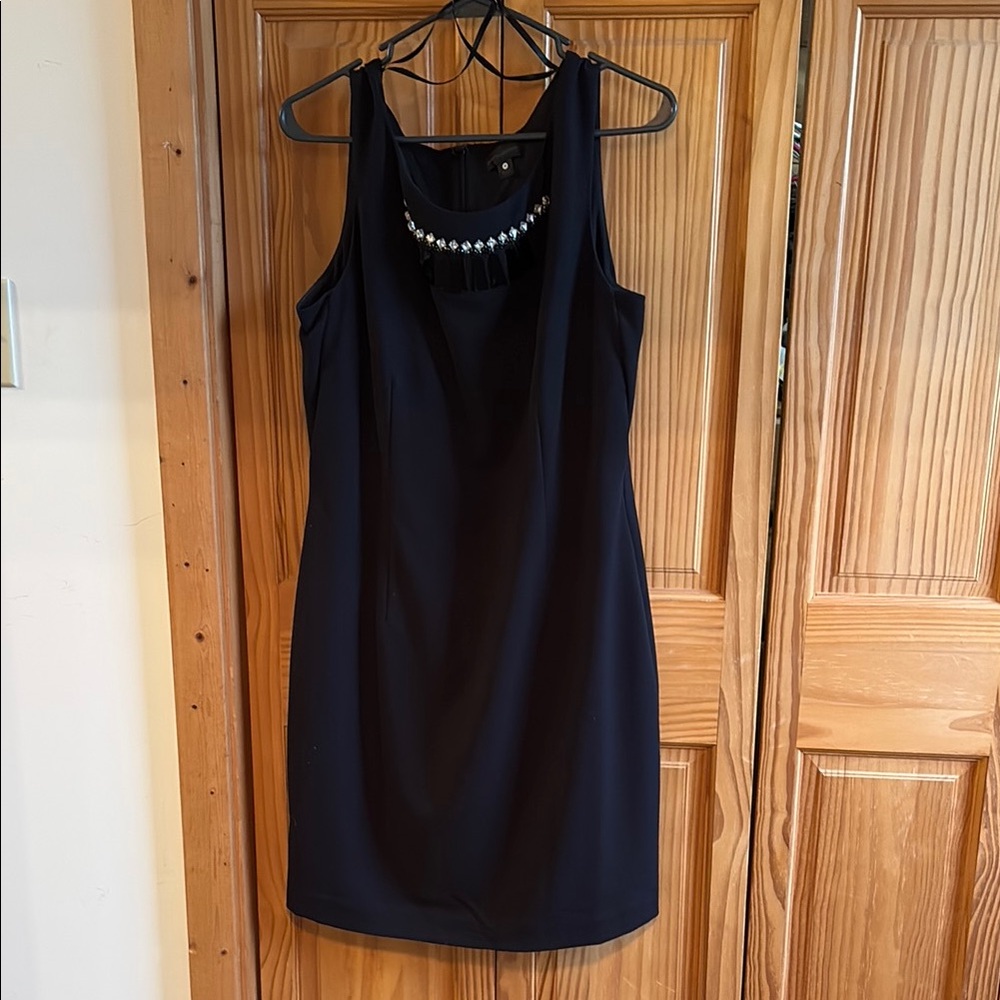 Worthington Black Mini Dress with Diamond Detail Size 14 Worn Once